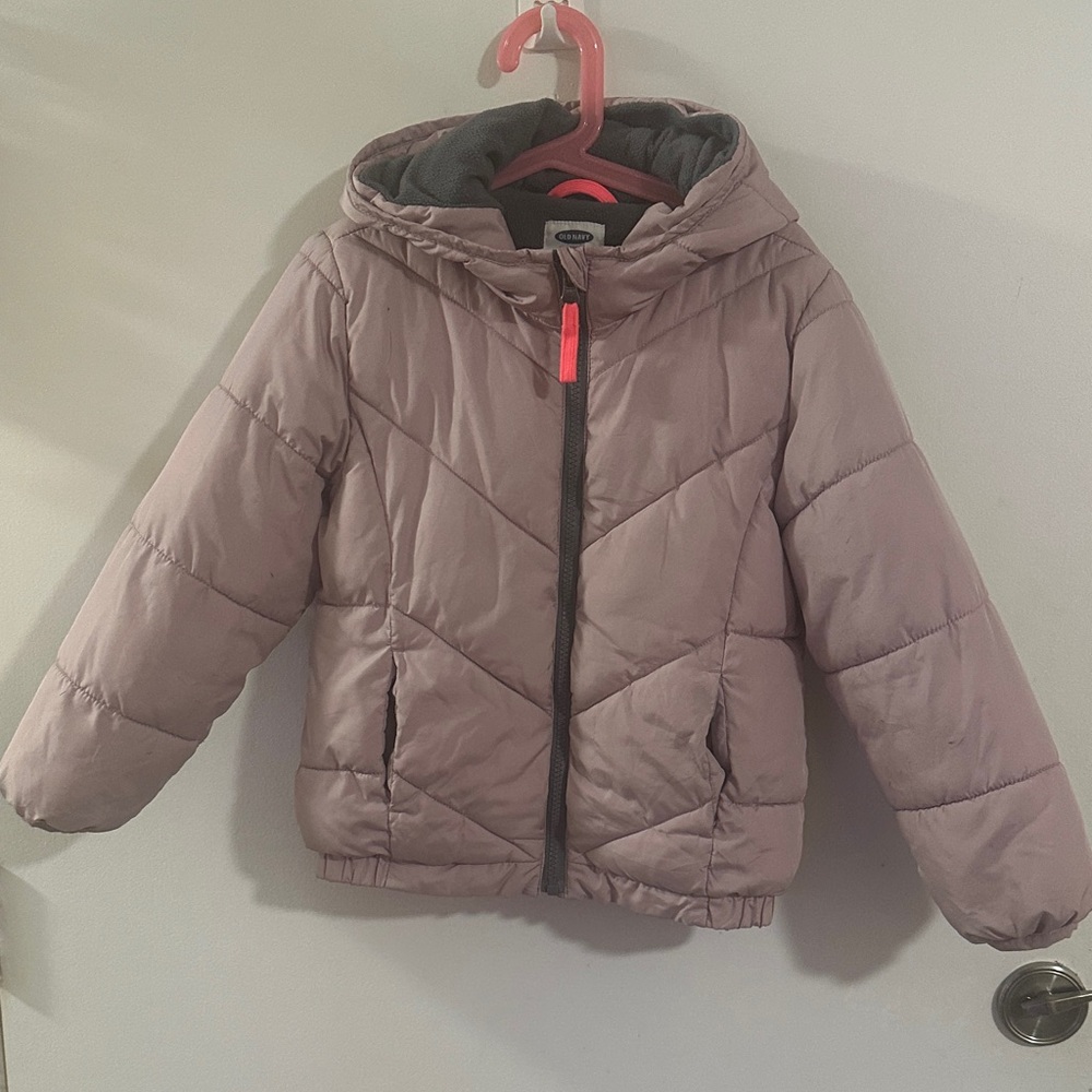 Old Navy Light Pink Puffer Jacket for Kids